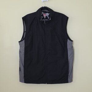 ScotteVest Men L TEC Vest Black Gray Colorblock Utility Travel Zip Pocket Magnet